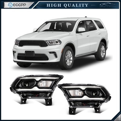ECCPP LED Headlights Assembly For Dodge Durango 2021-2024 Pair Kit Black
