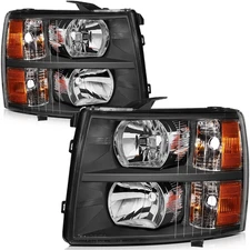 Pair Headlights Front Lamps Fit For Chevy Silverado 1500 2500 3500HD 07-13 07-14