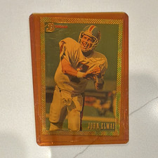 Bowman 1992 John Elway Denver Broncos #400 Rookie Football Trading Card. rookie card picture