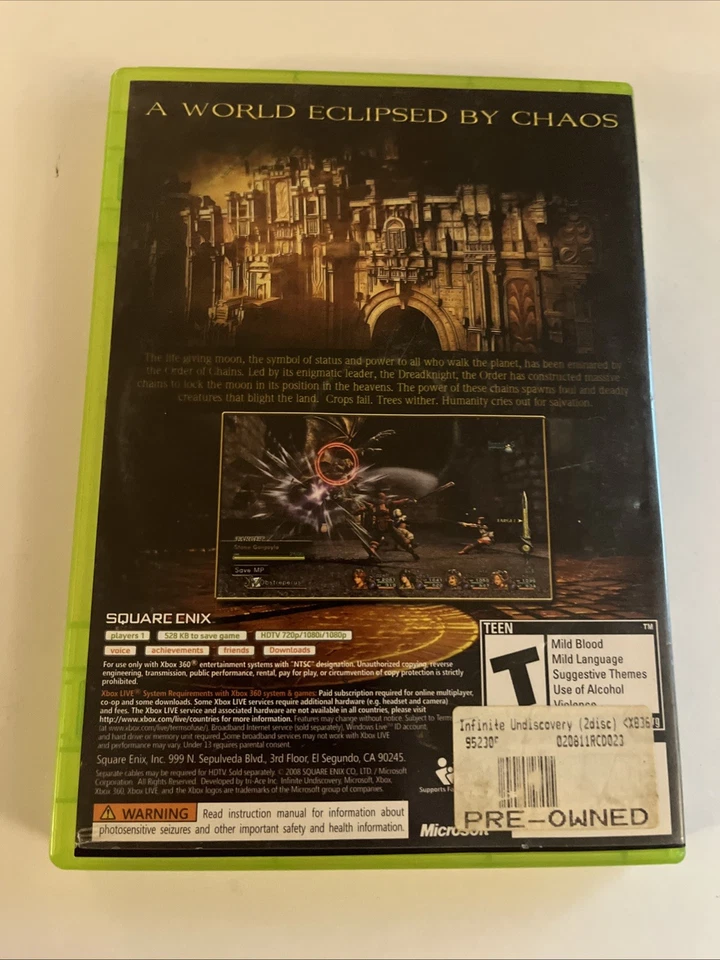Infinite Undiscovery (Microsoft Xbox 360, 2008) CIB W/manual. Tested. Ships Fast - Image 2 of 4