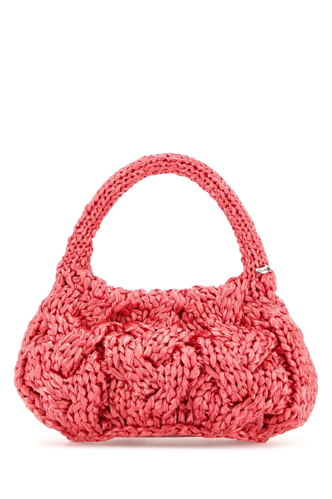 J.W. ANDERSON Small Cable Fuchsia Raffia Handbag New & Authentic