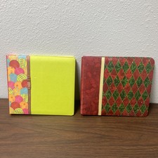 Lot Of 2 The Paper Studio 8x8 Post Bound Scrapbook Albums Christmas Themed New