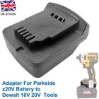Battery Adapter For Parkside x20V Battery to Dewalt 18V 20V Cordless Tool UK