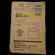Halex 60 Amp 240 Volt Metallic AC Disconnect Switch Non-Fuse