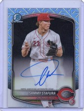 2025 Bowman Chrome - Prospect Autographs Sammy Stafura #CPA-SS Mojo (AU, RC)