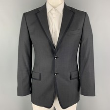 VESTE De Sport En Laine Tissée Noire Charbon Taille 40 VERSACE COLLECTION