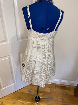 Vintage 90s Miss Sixty Gold Mini Dress Rare Statement Piece