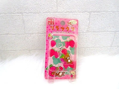 RILAKKUMA KEYCHAIN CHARM STRAP GOTOCI TOCHIGI STRAWBERRY LIMITED SAN-X RARE