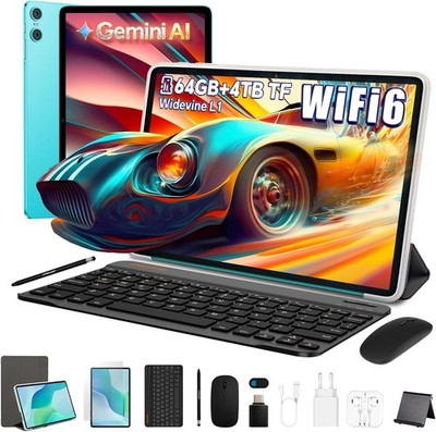 10 Zoll Tablet mit Tastatur und Stift 64GB 6000mAh