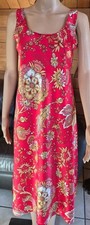 NATORI Mid/Long Silky Red Print Nightgown Or Summer Dress Excellent Size Small