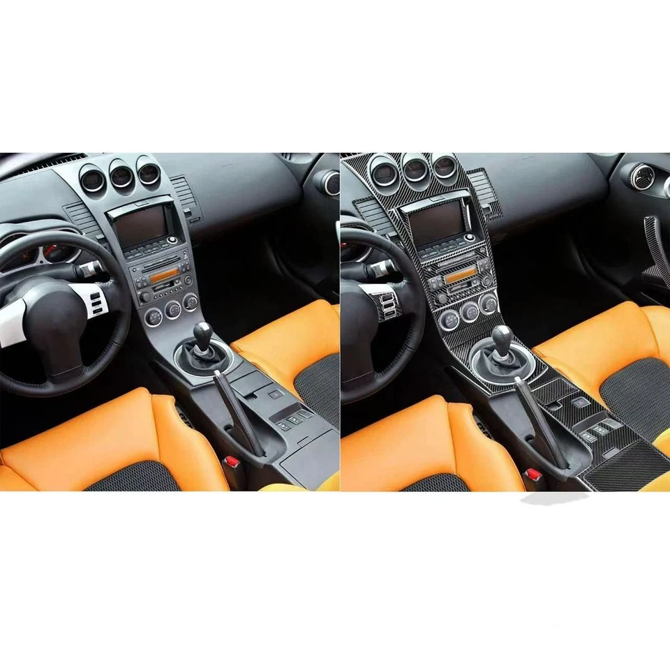 Kits completos de cubierta interior de fibra de carbono real 62 piezas para Nissan 350Z 2003-2009 Foto 2 de 4
