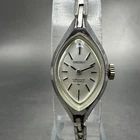 Seiko Special Watch Women 15mm White Dial Silver Tone Manual Wind 1140-7080 Runs