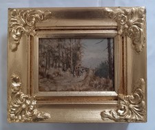Paesaggio ( Scuola italiana XIX secolo) dipinto olio su legno