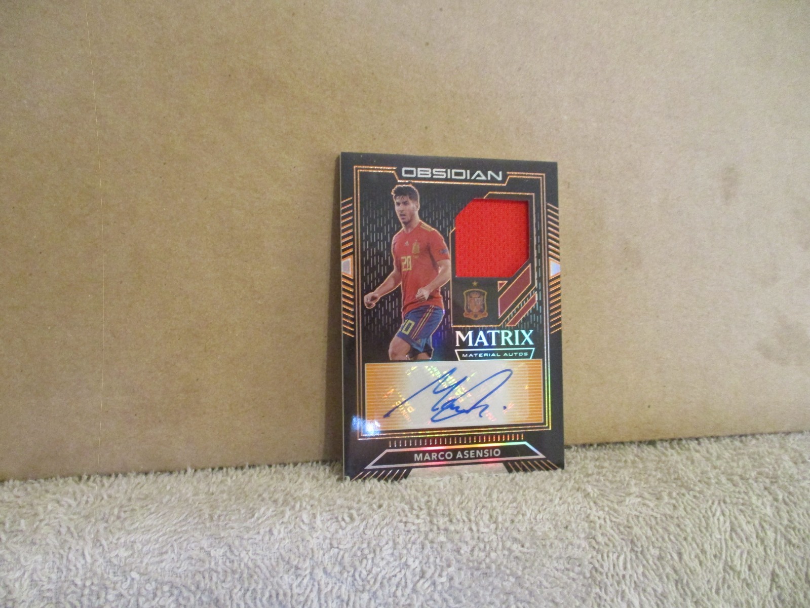 2019-20 OBSIDIAN SOCCER MATRIX MARCO ASENSIO MATCH WORN MATERIAL AUTO 12/50 MXMA