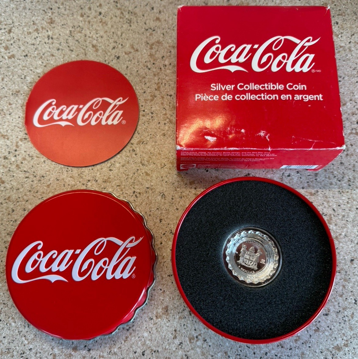 2018 Fiji Dollar Silver Proof Coca-Cola Bottle Cap Collectable Coin 6g .999 