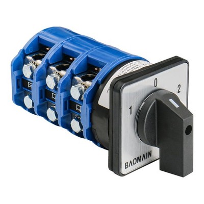 Baomain 160A Rotary Cam Changeover Switch, 660V 3 Position 3 Phase 12 Termina...