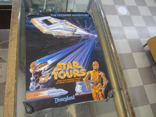 #2 Vintage Star Tours Disneyland 1986 Star Wars poster 18x24 C3PO