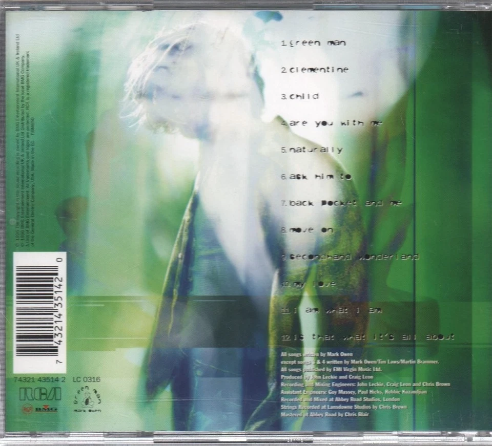 Mark Owen Green Man CD Europa RCA 1996 74321435142 - Bild 2 von 2