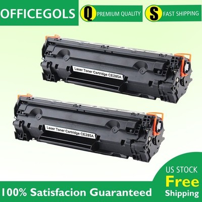 2PK CE285A 85A Black Toner Cartridge for HP LaserJet M1132 M1212nf P1102w