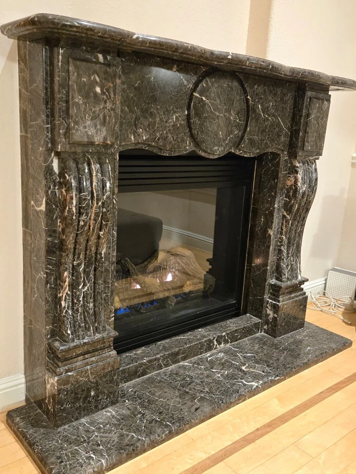 HERMOSA REPISA CHIMENEA MÁRMOL ESTILO FRANCÉS  Foto 2 de 4