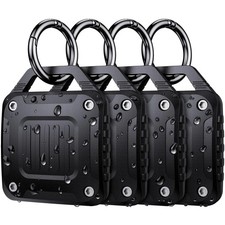 4pack Ipx8 Waterproof for Airtag Holder Case Keychain, Screw Lock Rugged Cas...