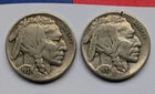 Lot of (2) 1937-P Buffalo Nickels w/ Free Shipping