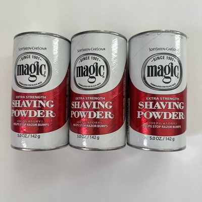 Lot of 3 Magic Shaving Powder, Extra Strength - SoftSheen-Carson 5oz