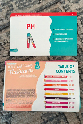 nurse in the making Complete NCLEX Lab Value Flashcards English Like New