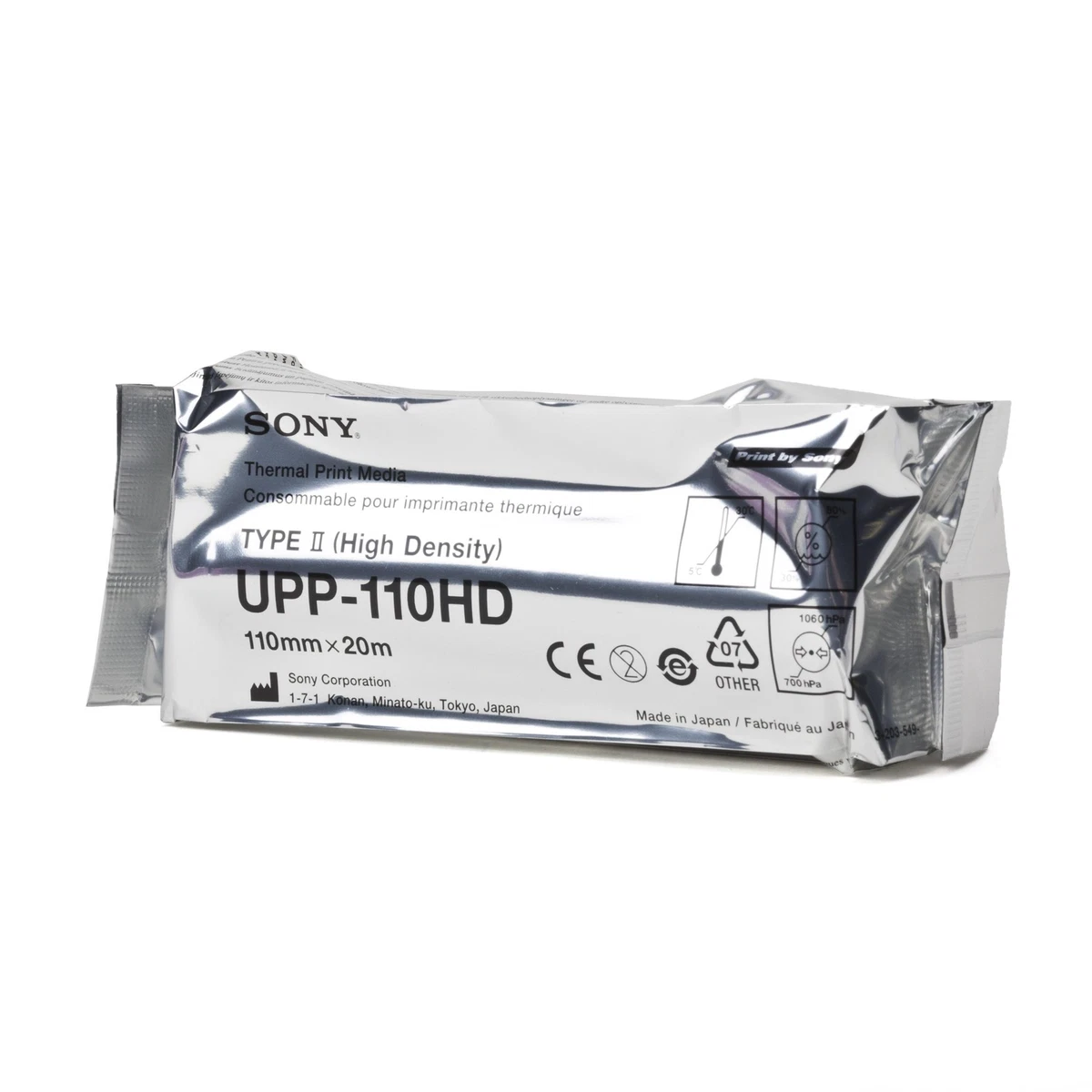 5x Papel De Impresión Sony UPP-110HD 110mm x 20m Tipo II HD UPP 110HD 110 HD