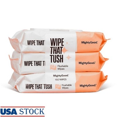 Wipe That Tush Flushable Wipes 3 Packs of 50 Wipes 150 Total Wipes