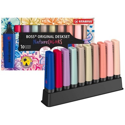 STABILO BOSS Original Deskset Wildflower Edition Textmarker farbsortiert, 10...