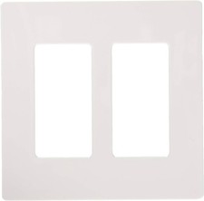 Lutron Electronics CW-2-WH Claro Screwless Designer Wallplate, 6 Pack