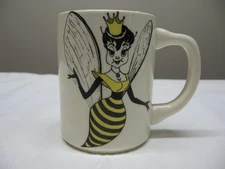 RARE Vintage Yellow Jacket Queen Bee Coffee Mug