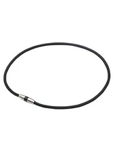 Phiten Magnetic Titanium Necklace RAKUWA Metal Black 50cm Unisex Large size