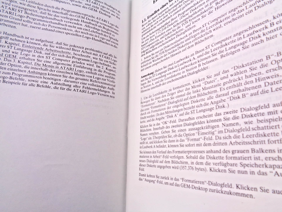 ATARI ST -- ATARI LOGO PROGRAMMIER-HANDBUCH (ATARI - BUCH) #2DE - Bild 3 von 4