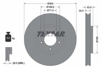 2Er-Set 2Er Set Bremsscheibe Textar 92099003 Jaguar JLM20801 Jaguar XR858130