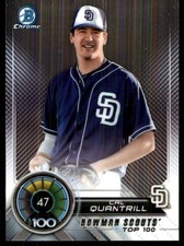 Cal Quantrill 2018 Bowman #BTP-47 Padres MLB READ FREE SHIPPING AutographDen