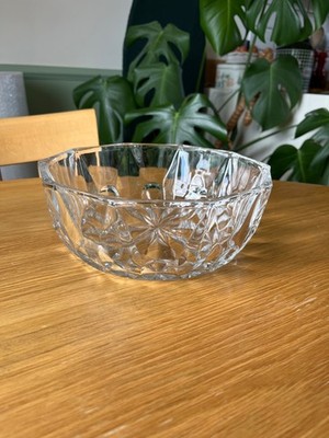 Vintage Reims France große Glas Servierschale, Kleinigkeit Salatschale Ostertisch