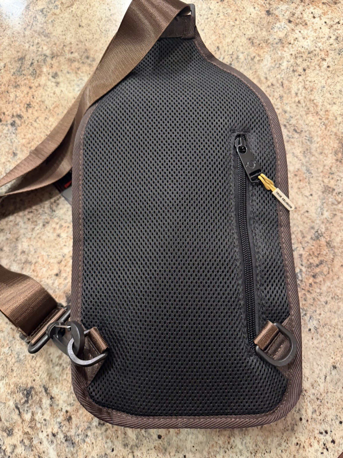 True Religion Brand Jeans Yeta 2.0 Brown Sling Crossbody Bag - Unisex NWT thumbnail 6