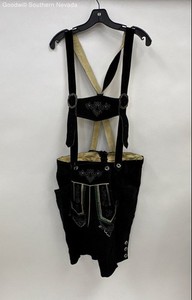 Unbranded Men's Black Lederhosen Shorts - Size See Measurements