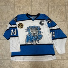 Game Used Wenatchee Wild NAHL Minor League Hockey Jersey Size 52 #14 Nelson