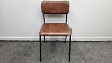 John Lewis Nkuku Ukari Leather Dining Chair - Chocolate Brown RRP£240 (5495)