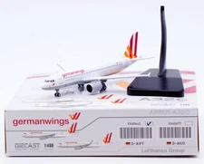 1:400 JC Wings Germanwings Airbus A320 D-AIPT Diecast Aircraft Model Jet