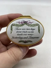 Bilston & Battersea Halcyon Days Enamel Box - Yesterday & Tomorrow 3