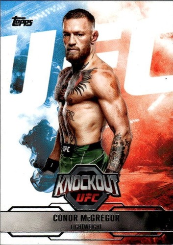 Conor McGregor Signed 2015 Topps UFC Knockout Fight Mat Relics