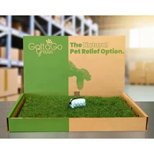 Gotta Go Grass Potty Pad Refill 2Pk + Waste Bag Dispenser + Toy Ball + Squeaky T