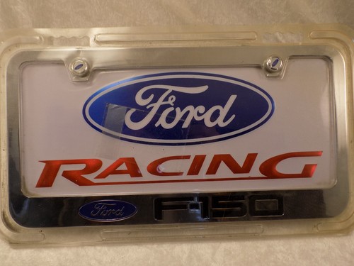 Ford Racing Plate NOS vintage Ford racing F-150 Motorsport Chrome Auto License Plate ...