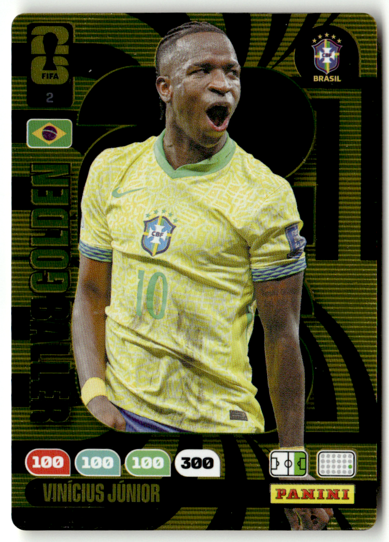 Panini FIFA World Cup Adrenalyn 2026 No. 2 Vinicius Junior Golden