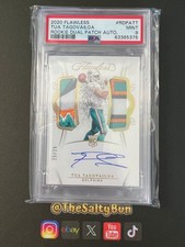 2020 Flawless Tua Tagovailoa Rookie Dual Patch Gold Auto #/25 PSA 9 Dolphins