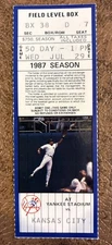 JULY 29, 1987 ROBERTO KELLY MLB DEBUT YANKEES ROYALS TICKET STUB   RARE